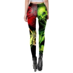 Nadanbao Halloween Funny Holiday Party Leggings Women Skeleton Print Sexy Tights Trousers Female Mid Waist Elastic Pants