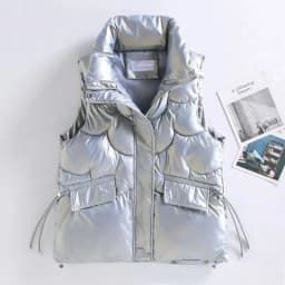 New Women Winter Vests Cotton Padded Sleeveless Coat Female Waterproof Waistcoat Student Short Vest Jacket Chaleco Mujer