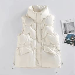 New Women Winter Vests Cotton Padded Sleeveless Coat Female Waterproof Waistcoat Student Short Vest Jacket Chaleco Mujer