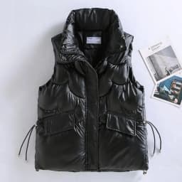 New Women Winter Vests Cotton Padded Sleeveless Coat Female Waterproof Waistcoat Student Short Vest Jacket Chaleco Mujer