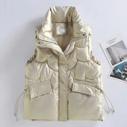 New Women Winter Vests Cotton Padded Sleeveless Coat Female Waterproof Waistcoat Student Short Vest Jacket Chaleco Mujer