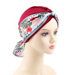 2023 New Removable Ribbon Turban Caps for Women Stretchy Headband Headscarf Bonnet Female Head Wraps Caps Hair Accessories