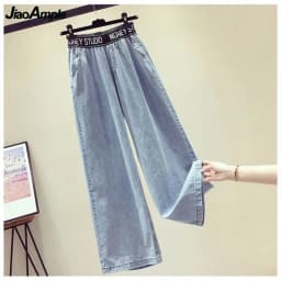 2026 Spring/Summer New In Matching Set Women's Fashion Splicing Lace Blouse Jeans Two Piece Set Korean Elegant Denim Pants Suit