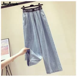 2026 Spring/Summer New In Matching Set Women's Fashion Splicing Lace Blouse Jeans Two Piece Set Korean Elegant Denim Pants Suit