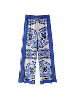 Vintage Women Loose Boho Two Piece Set 2023 Summer Fashion Ladies Vocation Satin Pant Sets Chic Female Trouser Suit Outfits
