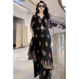 Large-size Silk Wide-Leg Pants Suit Women's Spring/Summer 2026 New Exotic Mmulberry Silk Fashion Temperament Slim Two-Piece Suit