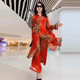 Large-size Silk Wide-Leg Pants Suit Women's Spring/Summer 2026 New Exotic Mmulberry Silk Fashion Temperament Slim Two-Piece Suit
