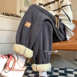 NEW Women Trousers New Winter High Waist Casual Thermal Thicken Fleece Trousers Stretch Fleece Big-size Ankle-length Harem Pants