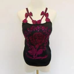 Summer Women Bead Work Camis Femme Padded Camisole Lady Sexy Bling Bling Gemstones bow knot Camis Tops