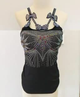 Summer Women Bead Work Camis Femme Padded Camisole Lady Sexy Bling Bling Gemstones bow knot Camis Tops