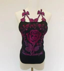 Summer Women Bead Work Camis Femme Padded Camisole Lady Sexy Bling Bling Gemstones bow knot Camis Tops