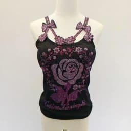 Summer Women Bead Work Camis Femme Padded Camisole Lady Sexy Bling Bling Gemstones bow knot Camis Tops