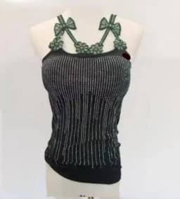 Summer Women Bead Work Camis Femme Padded Camisole Lady Sexy Bling Bling Gemstones bow knot Camis Tops