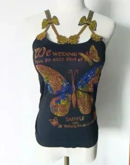 Summer Women Bead Work Camis Femme Padded Camisole Lady Sexy Bling Bling Gemstones bow knot Camis Tops