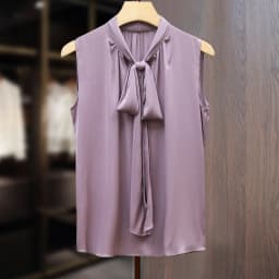 Fashion Ice Silk Top Pink Acetate Satin Shirts Plus Size Blusas Mujer De Verano Lace Up Bow Tie Sexy Elegant Chiffon Blouse