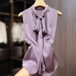 Fashion Ice Silk Top Pink Acetate Satin Shirts Plus Size Blusas Mujer De Verano Lace Up Bow Tie Sexy Elegant Chiffon Blouse