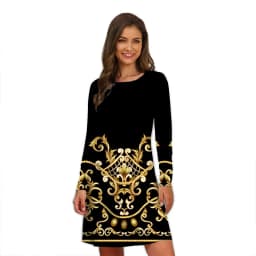Elegant Leopard Print Women Dresses For 2022 Autumn Fashion Long Sleeve Loose Oversize Clothing Vintage Casual Mini A-Line Dress
