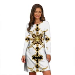 Elegant Leopard Print Women Dresses For 2022 Autumn Fashion Long Sleeve Loose Oversize Clothing Vintage Casual Mini A-Line Dress