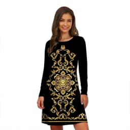 Elegant Leopard Print Women Dresses For 2022 Autumn Fashion Long Sleeve Loose Oversize Clothing Vintage Casual Mini A-Line Dress