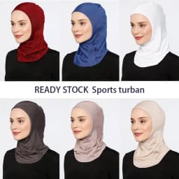 Islamic Modal SPORT Silk Hijab Abaya Hijabs For Woman Abayas Women Jersey Turbans Satin Head Scarf Muslim Instant Head Wrap