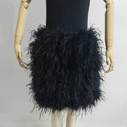 100% Ostrich Feather Length 50cm Women's Stretch Skirt Birthday Party Dress Multicolor Can Be Customized