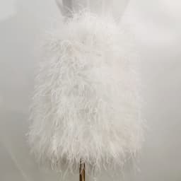 100% Ostrich Feather Length 50cm Women's Stretch Skirt Birthday Party Dress Multicolor Can Be Customized