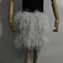 100% Ostrich Feather Length 50cm Women's Stretch Skirt Birthday Party Dress Multicolor Can Be Customized