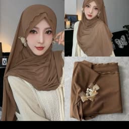Muslim Women Cover Head Soft Easy Wears Hijabs (inner+shayla+2clips)