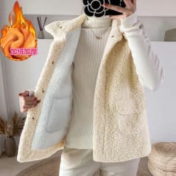 Faux Lamb Wool Thick Velvet Thickened Vest Jacket Female 2026 Autumn Winter Ladies Korean Outwear Waistcoat Vest Tops Women Warm