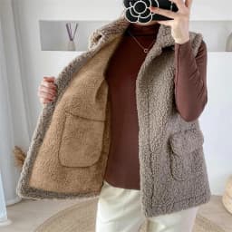 Faux Lamb Wool Thick Velvet Thickened Vest Jacket Female 2026 Autumn Winter Ladies Korean Outwear Waistcoat Vest Tops Women Warm