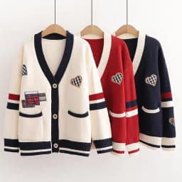 2023 Autumn Winter Knit Sweater and Cardigans Women Button Up Loose Knit Cardigans Pink Jumpers Winter Sweater Coat Femme