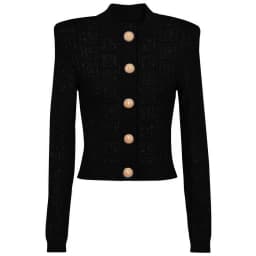 SML High Quality Fashion Elastic Knitted Fabric Labyrinth Hollow Round Neck Single breasted Long Sleeve Slim Fit Women Cardigan