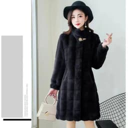 2023 Autumn Winter New Fur Coat Female Mid length Korean Version Slim Fit Women's Imitation Mink Fleece Coat Women's Danish Mink