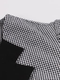 Tonval Plaid and Black Elegant Ladies Rockabilly Cotton Dresses Notched Collar 3/4 Sleeve Autumn Winter Women Vintage Dress