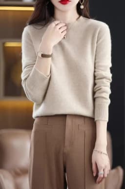 100% Merino Wool Sweater Women Half-high Collar Pullover Autumn Winter Casual Knit Tops Solid Female Cashmere Soft Knitwear
