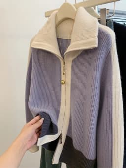 Autumn Winter New Lapel Thicken Turtleneck Sweater Causal Versatile Lazy Style Long Sleeve Zipper Coat Fashion Knit Cardigan