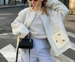 Womens Zip Up Jacket Fashion Vintage Floral/Striped Lightweight Quilted Long Sleeve Winter Casual Outwear 2024 New Streetwear