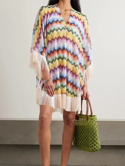 Tassel Patchwork Loose Mini Dress, Women Spring Summer Batwing Sleeve Party Dress, 2025 V Neck Printing Elegant Ladies Dresses