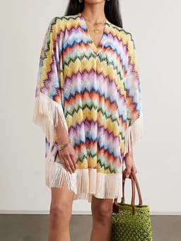 Tassel Patchwork Loose Mini Dress, Women Spring Summer Batwing Sleeve Party Dress, 2025 V Neck Printing Elegant Ladies Dresses