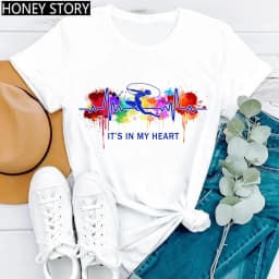 Gymnastics Ballerina Dancer T Shirt Watercolor Gymnastic Ballet Dancer Print T-shirt Women Graphic Tshirts Aesthetic Clothes