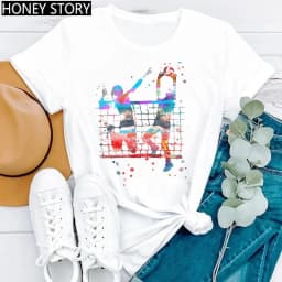 Gymnastics Ballerina Dancer T Shirt Watercolor Gymnastic Ballet Dancer Print T-shirt Women Graphic Tshirts Aesthetic Clothes