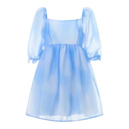 Women's Clothing Puffy Dresses y2k Aesthetic Solid Color Square Neck Bubble Sleeve Dress Sweet 2000s Party Dresses Streetwear