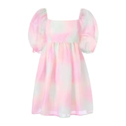 Women's Clothing Puffy Dresses y2k Aesthetic Solid Color Square Neck Bubble Sleeve Dress Sweet 2000s Party Dresses Streetwear