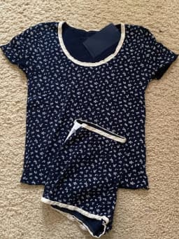 Little Bear Bow Print T-shirt Shorts 2 Pieces Set Women O-neck Slim Tee Elastic Waist Straight Short Pant Sweet Home Pajama Sets