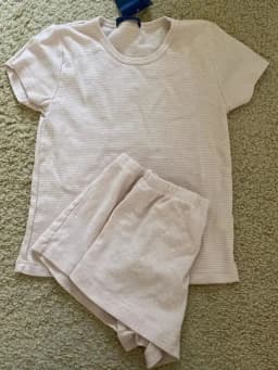 Little Bear Bow Print T-shirt Shorts 2 Pieces Set Women O-neck Slim Tee Elastic Waist Straight Short Pant Sweet Home Pajama Sets