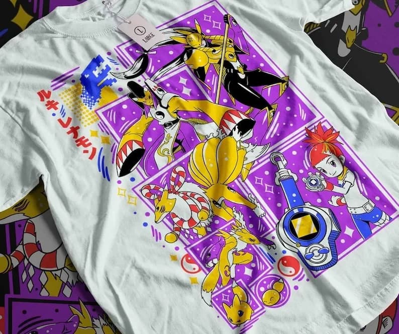 Camiseta Renamon camisa de Relemon Sakuyamon Taomon Rika Nonaka