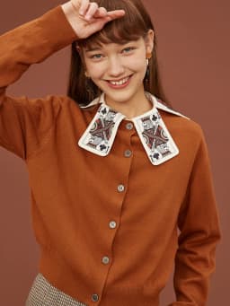 Women's Printed Stripe Shirt, Fun Playing Cards, Original Design, Spring and Autumn