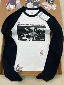 Rock Guitarist Graphic Long Sleeve T-shirts Women Spring New Print Cotton Ribbed T Shirt Femme Vintage Streetwear Slim Y2k Tops
