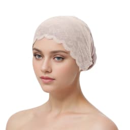 Fashion Women Tie Straps Lace Turban Hat Muslim Under Scarf Hijab Cap Islamic Female Head Wraps Lady Hair Loss Beanie Bonnet