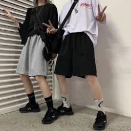 Women Shorts Summer Elastic Waist Korean Style Short High Waist Pants Fitness Running Shorts Harajuku Loose Casual Large Sports